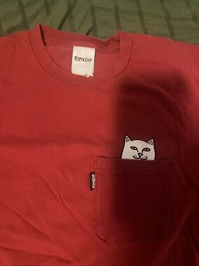 Ripndip Red Pocket Cat Tee